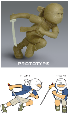 Shirt Ninja Figurine